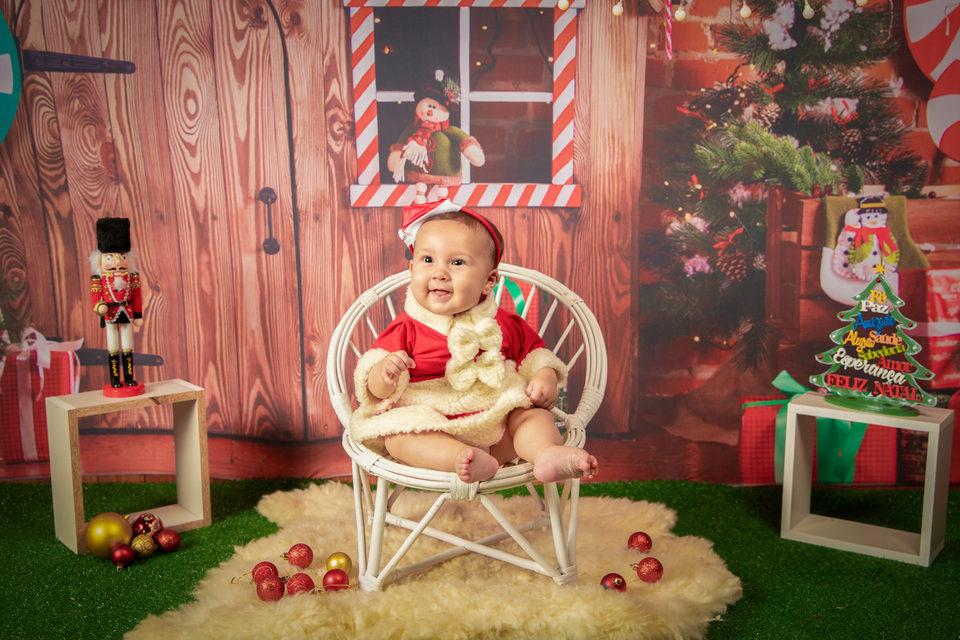 Alícia - 6 meses (Ensaio Natal)